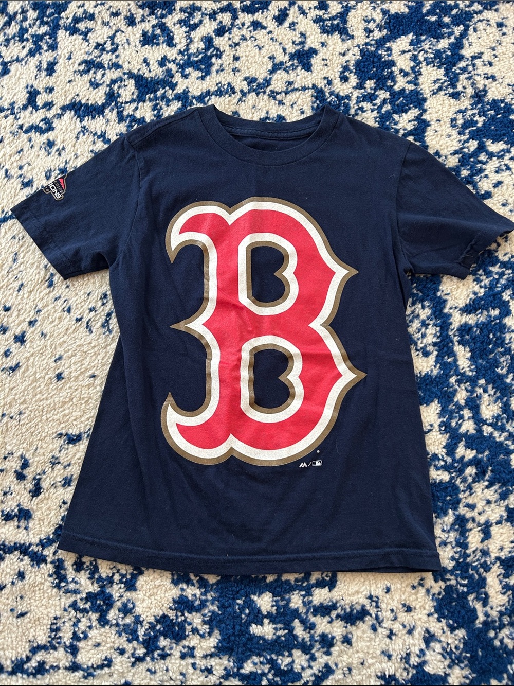 Genuine Merchandise Navy Tee with Red & White Boston 'B' Logo